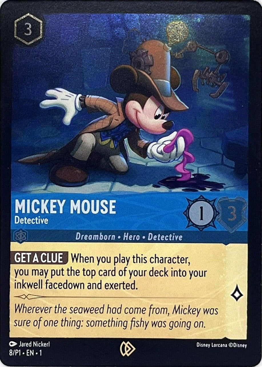 Image for Mickey Mouse - Detective (8) [Disney Lorcana Promo Cards] (Cold Foil) - Disney Lorcana