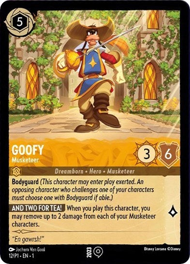 Image for Goofy - Musketeer (12) [Disney Lorcana Promo Cards] - Disney Lorcana