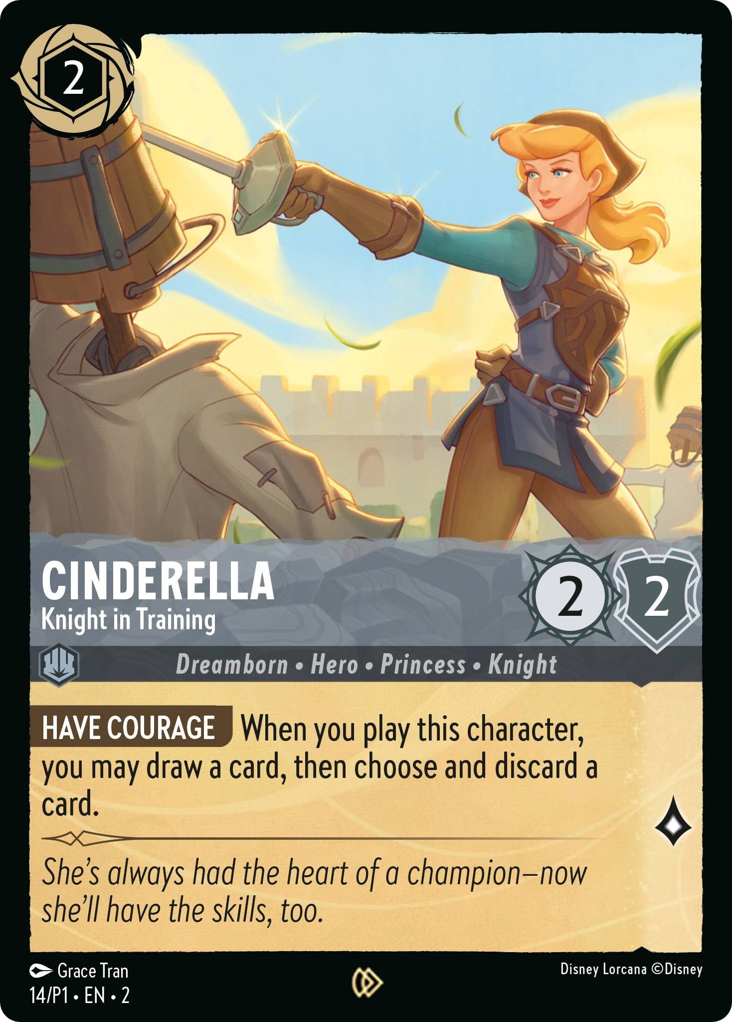 Image for Cinderella - Knight in Training (14) [Disney Lorcana Promo Cards] (Cold Foil) - Disney Lorcana