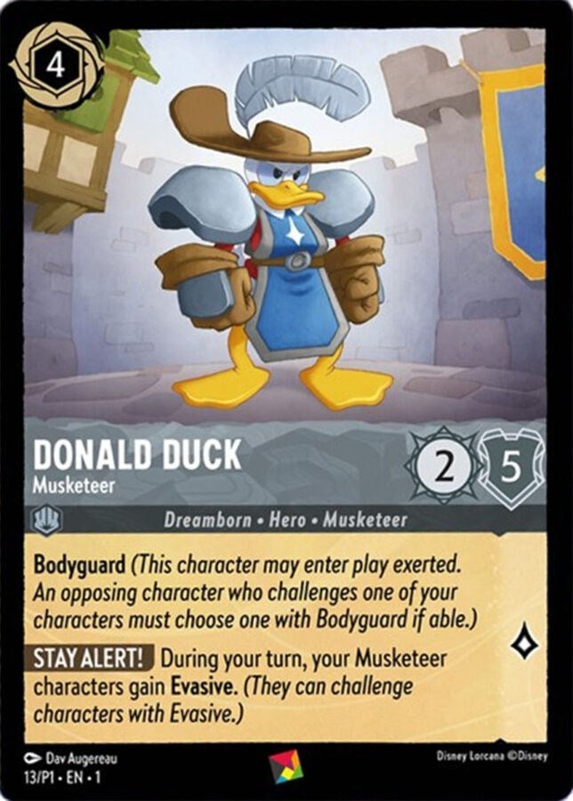 Image for Donald Duck - Musketeer (13) [Disney Lorcana Promo Cards] - Disney Lorcana