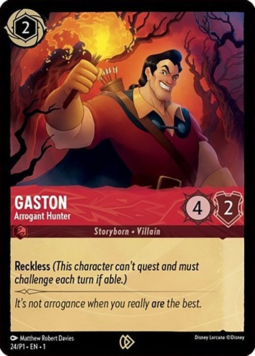 Image for Gaston - Arrogant Hunter (24) [Disney Lorcana Promo Cards] (Cold Foil) - Disney Lorcana