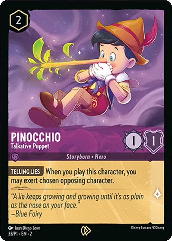 Image for Pinocchio - Talkative Puppet (32) [Disney Lorcana Promo Cards] (Cold Foil) - Disney Lorcana