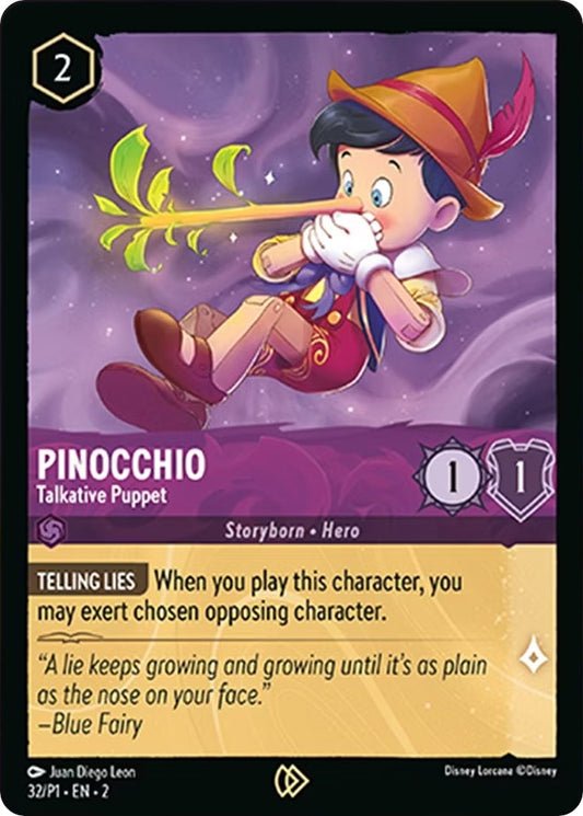 Image for Pinocchio - Talkative Puppet (32) [Disney Lorcana Promo Cards] (Cold Foil) - Disney Lorcana
