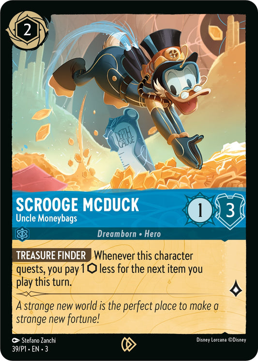 Image for Scrooge McDuck - Uncle Moneybags (39) [Disney Lorcana Promo Cards] (Cold Foil) - Disney Lorcana
