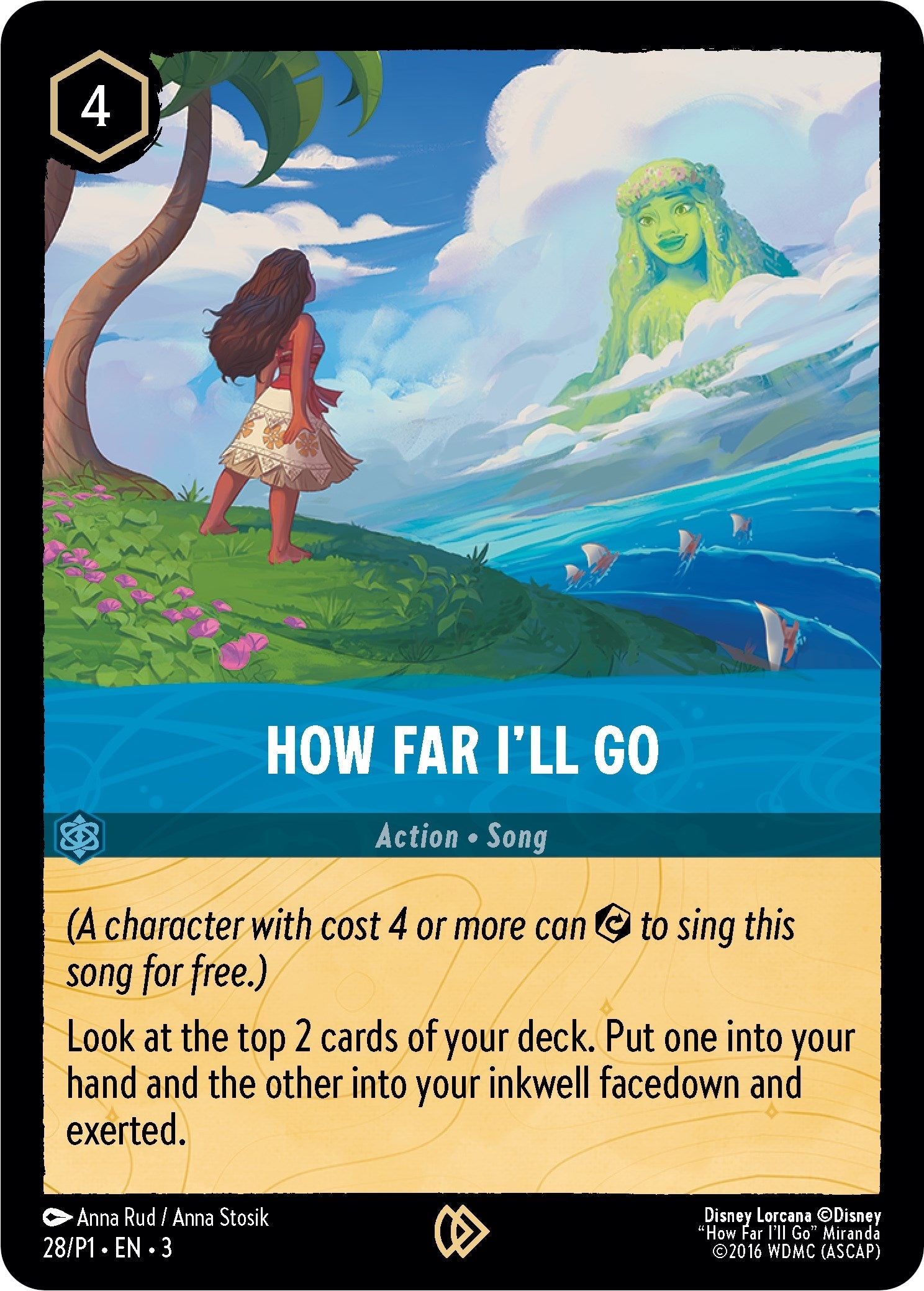 Image for How Far I'll Go (28) [Disney Lorcana Promo Cards] (Cold Foil) - Disney Lorcana