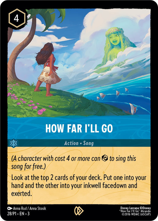 Image for How Far I'll Go (28) [Disney Lorcana Promo Cards] (Cold Foil) - Disney Lorcana
