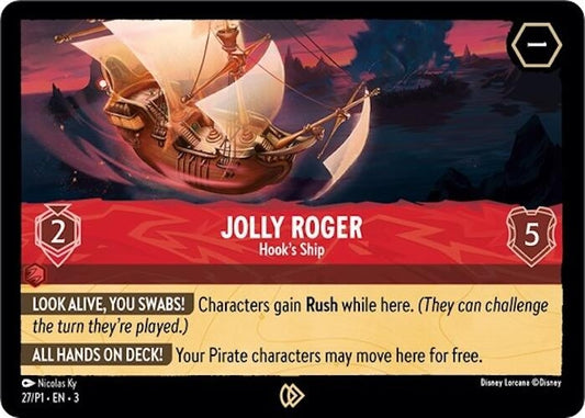 Image for Jolly Roger - Hook's Ship (27) [Disney Lorcana Promo Cards] (Cold Foil) - Disney Lorcana