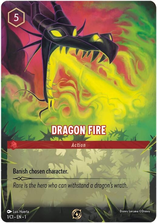 Image for Dragon Fire (1/C1) (1) [Disney Lorcana Promo Cards] (Holofoil) - Disney Lorcana