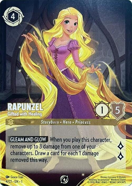 Image for Rapunzel - Gifted with Healing (4) [Disney Lorcana Promo Cards] (Holofoil) - Disney Lorcana