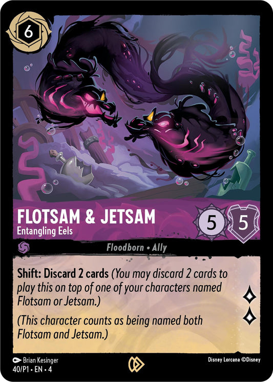 Image for Flotsam & Jetsam - Entangling Eels (40) [Disney Lorcana Promo Cards] (Cold Foil) - Disney Lorcana