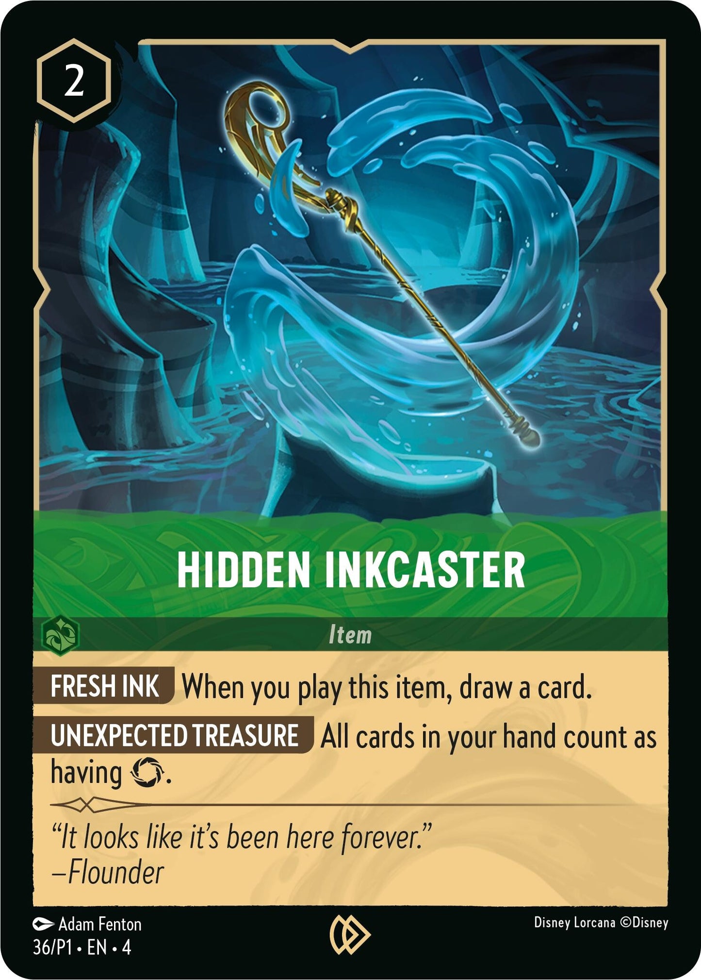 Image for Hidden Inkcaster (36) [Disney Lorcana Promo Cards] (Cold Foil) - Disney Lorcana