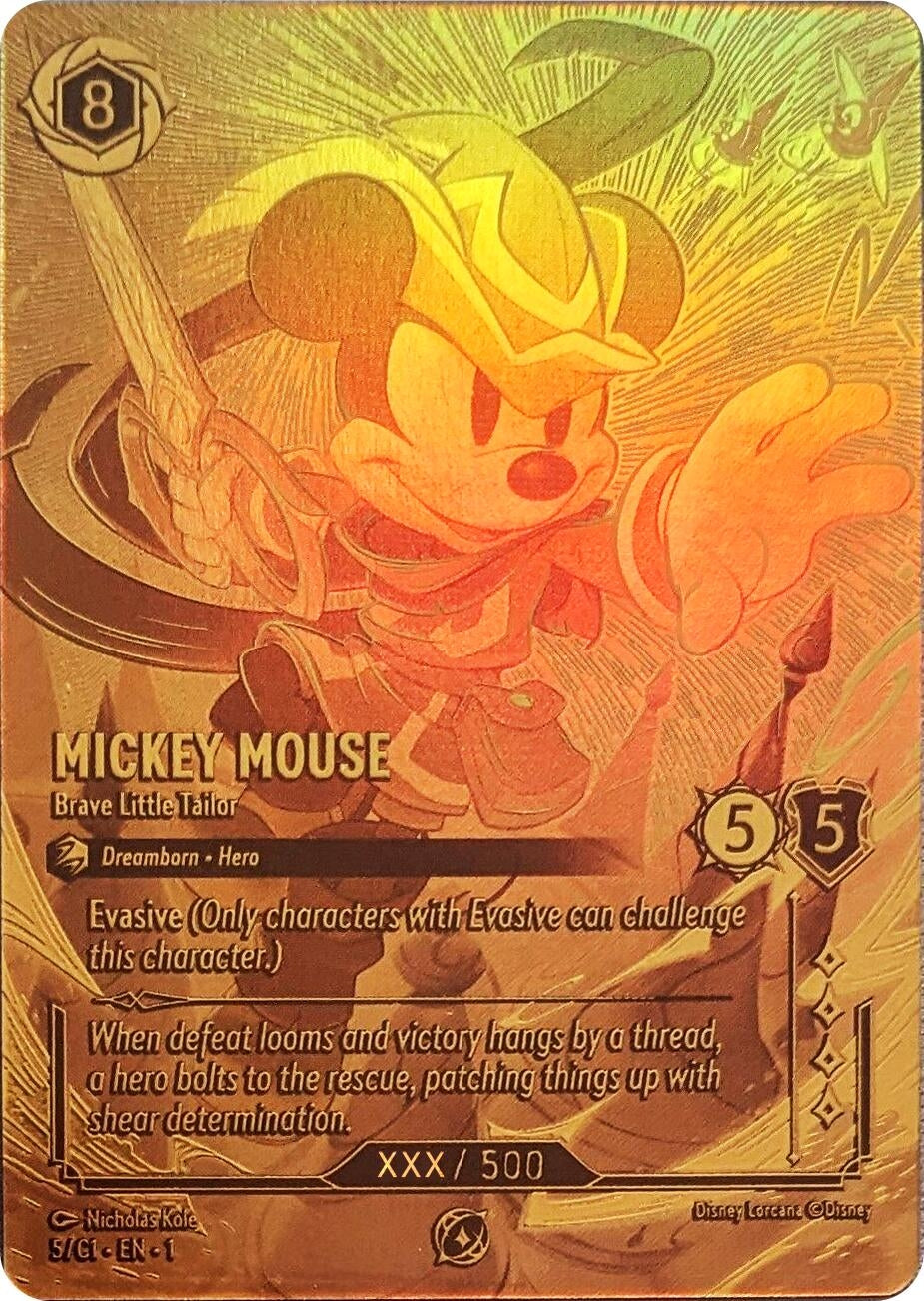 Image for Mickey Mouse - Brave Little Tailor (Serial Numbered) (5) [Disney Lorcana Promo Cards] (Holofoil) - Disney Lorcana