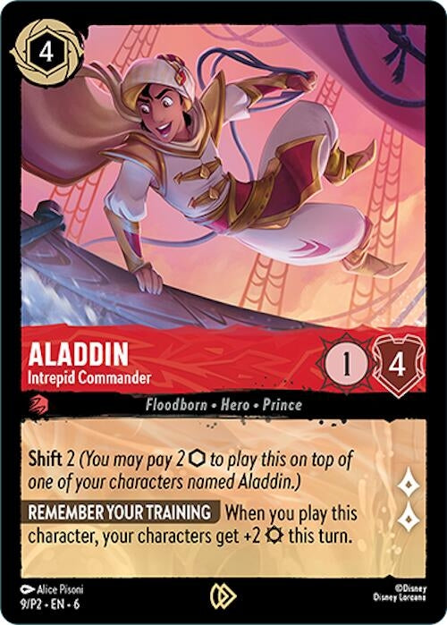 Image for Aladdin - Intrepid Commander (9) [Disney Lorcana Promo Cards] (Cold Foil) - Disney Lorcana