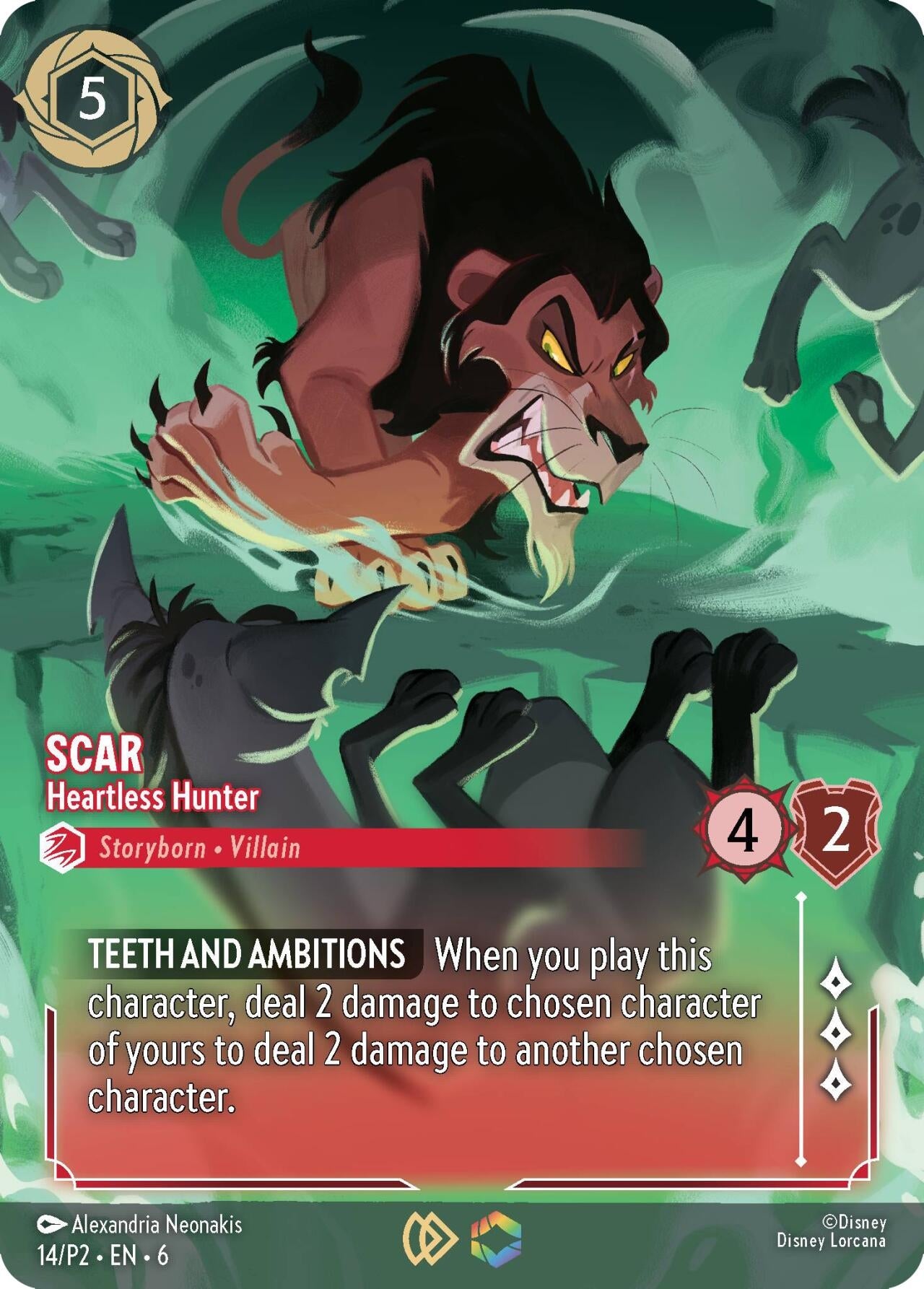 Image for Scar - Heartless Hunter (Store Championship) (14) [Disney Lorcana Promo Cards] (Holofoil) - Disney Lorcana