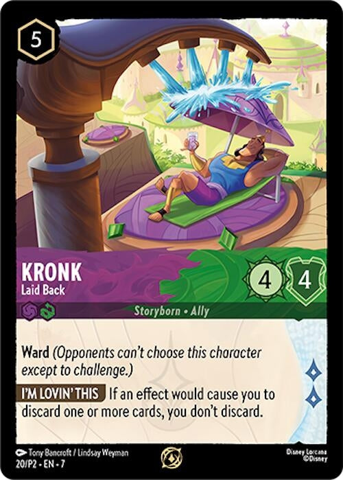Image for Kronk - Laid Back (20) [Disney Lorcana Promo Cards] (Cold Foil) - Disney Lorcana