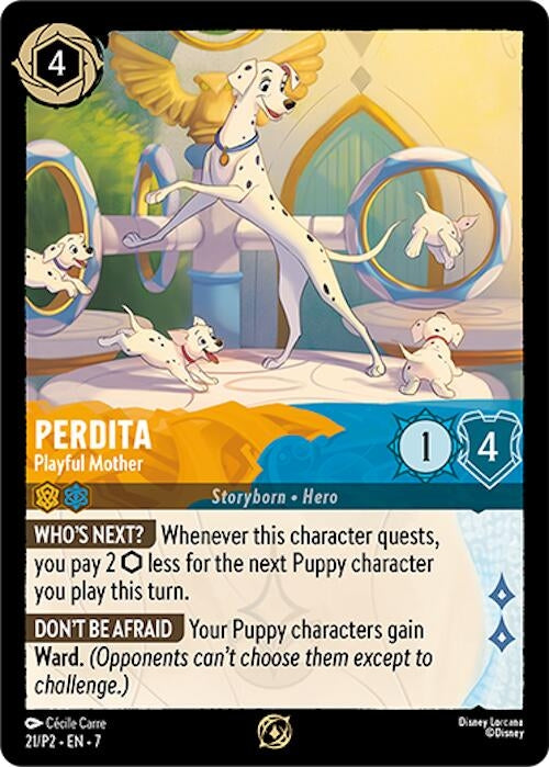Image for Perdita - Playful Mother (21) [Disney Lorcana Promo Cards] (Cold Foil) - Disney Lorcana