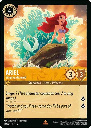 Image for Ariel - Singing Mermaid (15/204) [Fabled] (Cold Foil) - Disney Lorcana