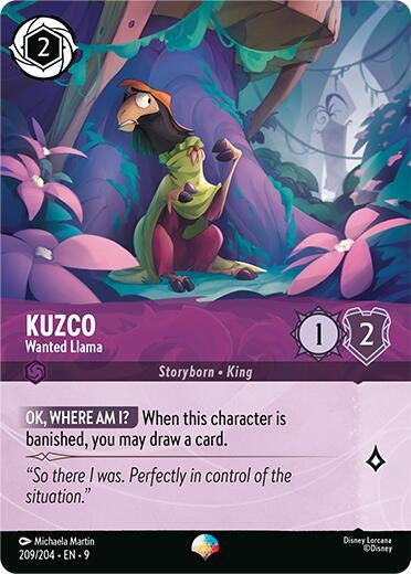 Image for Kuzco - Wanted Llama (Epic) (209/204) [Fabled] (Holofoil) - Disney Lorcana