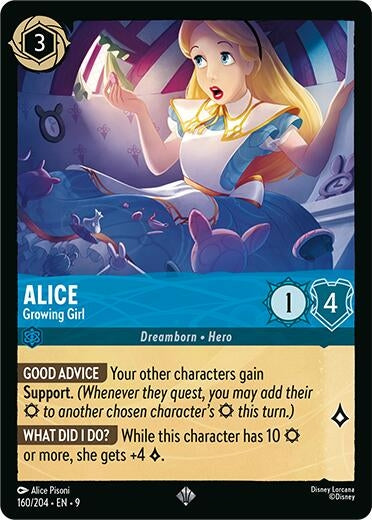 Image for Alice - Growing Girl (160/204) [Fabled] (Cold Foil) - Disney Lorcana