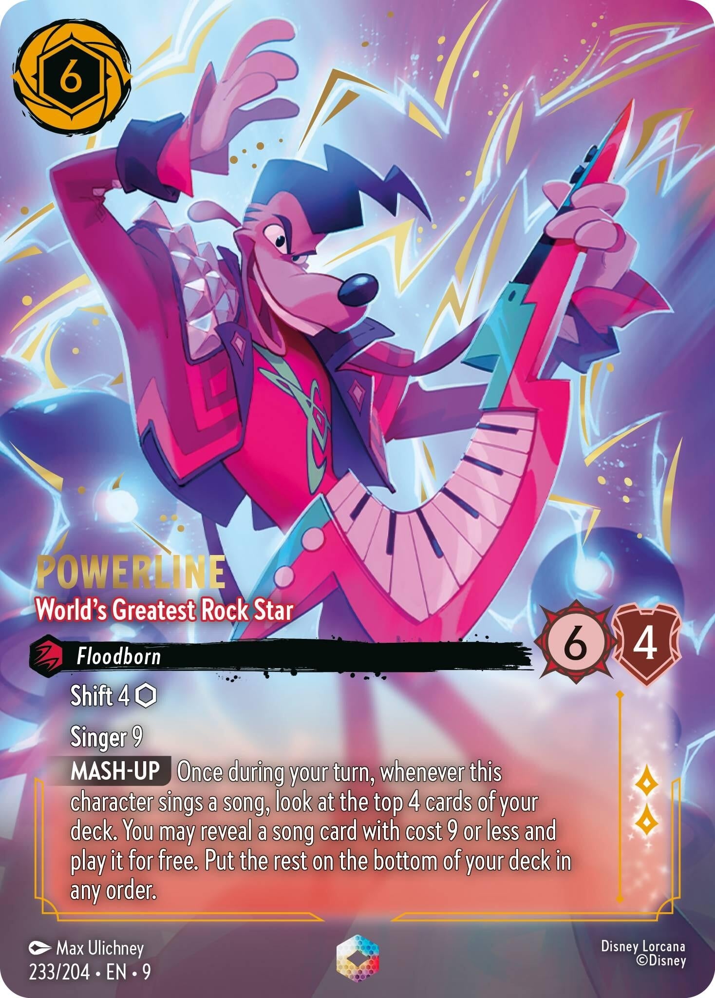 Image for Powerline - World's Greatest Rock Star (Enchanted) (233/204) [Fabled] (Holofoil) - Disney Lorcana