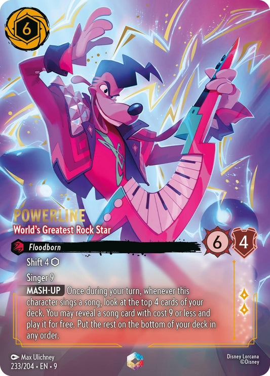 Image for Powerline - World's Greatest Rock Star (Enchanted) (233/204) [Fabled] (Holofoil) - Disney Lorcana
