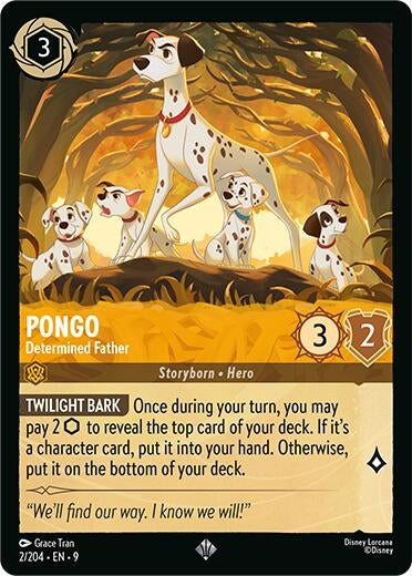 Image for Pongo - Determined Father (2/204) [Fabled] (Cold Foil) - Disney Lorcana