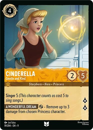 Image for Cinderella - Gentle and Kind (19/204) [Fabled] (Cold Foil) - Disney Lorcana
