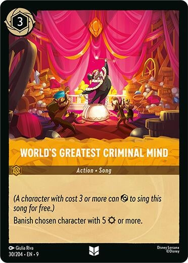 Image for World's Greatest Criminal Mind (30/204) [Fabled] - Disney Lorcana