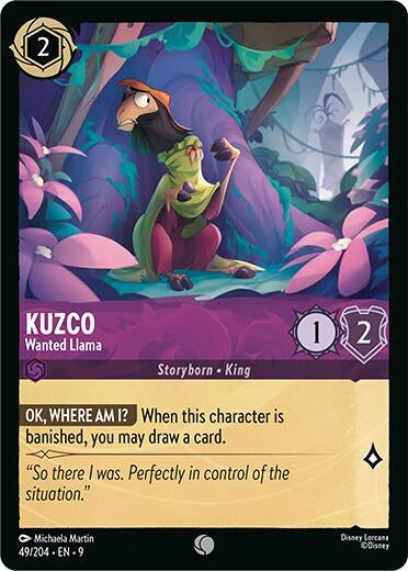 Image for Kuzco - Wanted Llama (49/204) [Fabled] - Disney Lorcana