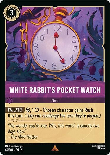 Image for White Rabbit's Pocket Watch (66/204) [Fabled] (Cold Foil) - Disney Lorcana