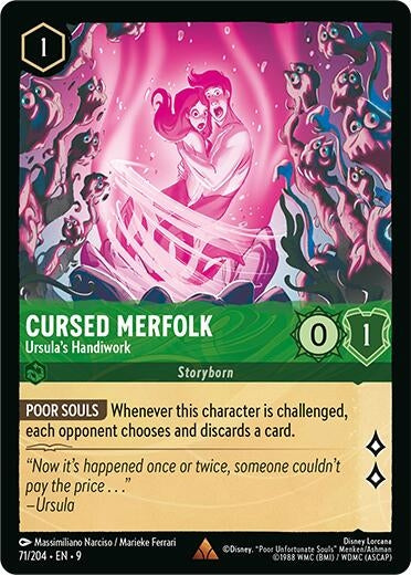 Image for Cursed Merfolk - Ursula's Handiwork (71/204) [Fabled] (Cold Foil) - Disney Lorcana