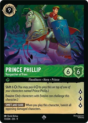 Image for Prince Phillip - Vanquisher of Foes (73/204) [Fabled] (Cold Foil) - Disney Lorcana