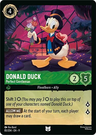 Image for Donald Duck - Perfect Gentleman (85/204) [Fabled] - Disney Lorcana
