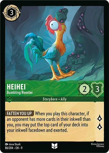 Image for Heihei - Bumbling Rooster (86/204) [Fabled] (Cold Foil) - Disney Lorcana