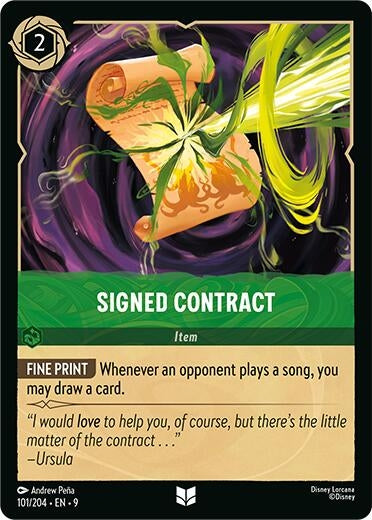 Image for Signed Contract (101/204) [Fabled] - Disney Lorcana