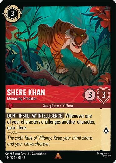 Image for Shere Khan - Menacing Predator (104/204) [Fabled] - Disney Lorcana