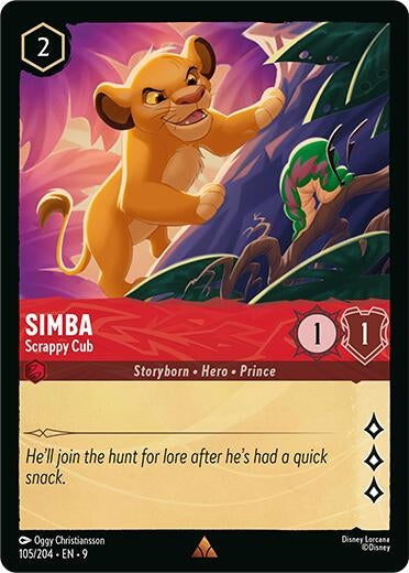 Image for Simba - Scrappy Cub (105/204) [Fabled] - Disney Lorcana