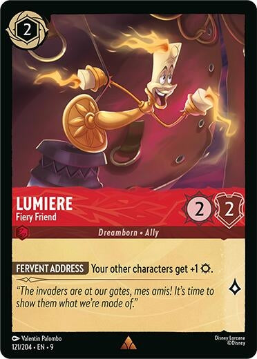 Image for Lumiere - Fiery Friend (121/204) [Fabled] - Disney Lorcana