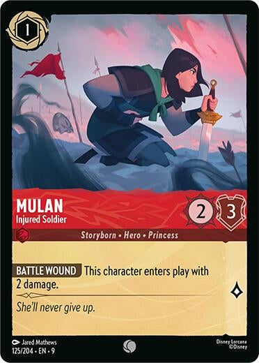 Image for Mulan - Injured Soldier (125/204) [Fabled] - Disney Lorcana