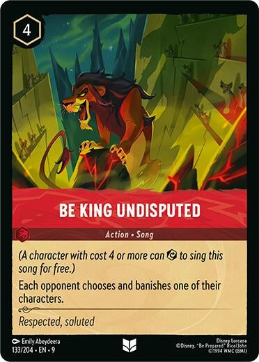 Image for Be King Undisputed (133/204) [Fabled] - Disney Lorcana
