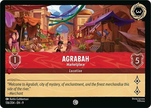 Image for Agrabah - Marketplace (136/204) [Fabled] (Cold Foil) - Disney Lorcana
