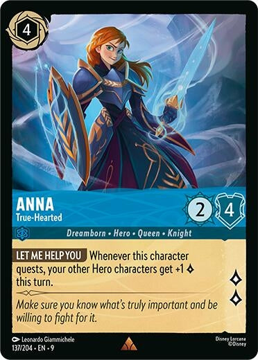 Image for Anna - True-Hearted (137/204) [Fabled] (Cold Foil) - Disney Lorcana