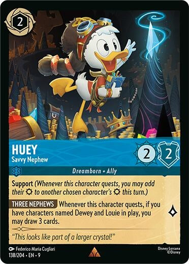 Image for Huey - Savvy Nephew (138/204) [Fabled] - Disney Lorcana