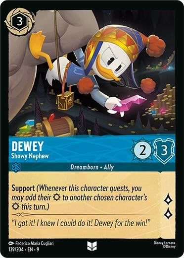Image for Dewey - Showy Nephew (139/204) [Fabled] (Cold Foil) - Disney Lorcana