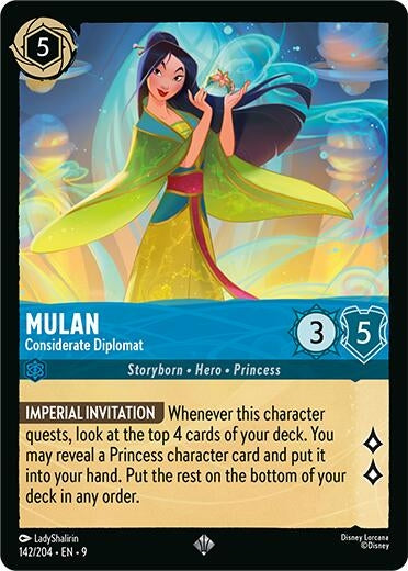 Image for Mulan - Considerate Diplomat (142/204) [Fabled] (Holofoil) - Disney Lorcana