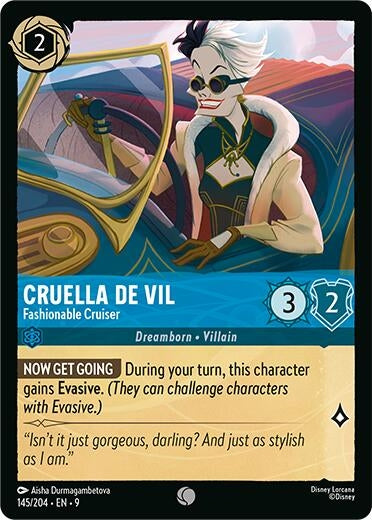 Image for Cruella De Vil - Fashionable Cruiser (145/204) [Fabled] - Disney Lorcana