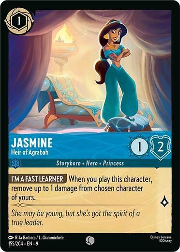 Image for Jasmine - Heir of Agrabah (155/204) [Fabled] - Disney Lorcana