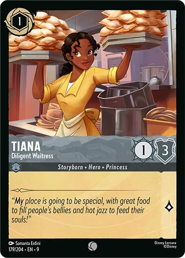 Image for Tiana - Diligent Waitress (179/204) [Fabled] (Cold Foil) - Disney Lorcana