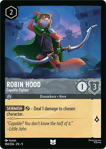 Image for Robin Hood - Capable Fighter (184/204) [Fabled] (Cold Foil) - Disney Lorcana
