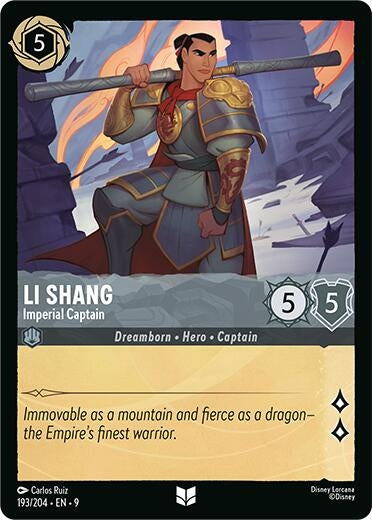 Image for Li Shang - Imperial Captain (193/204) [Fabled] - Disney Lorcana